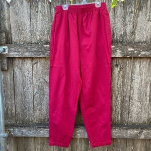 Abvien Pull On Red Slacks